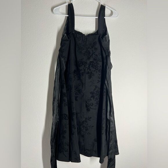 Dressbarn Collection Dress Size 10 Black Tulle Evening Tie Waist - Picture 4 of 16